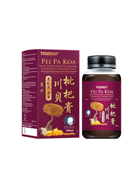 TIGERUS® PEI PA KOA  with LIGNOSUS RHINOCERUS, CORDYCEPS, CHUANBEI PLUS Bottle