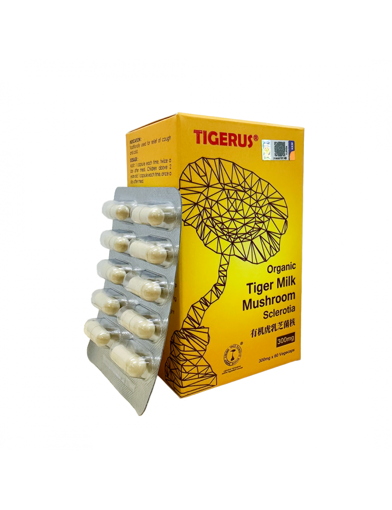 TIGERUS® 300mg Organic Tiger Milk Mushroom Sclerotia